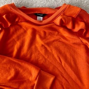 Bebe French Terry Sweatshirt with mesh sleeves